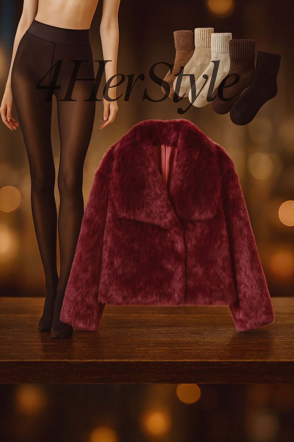 Winter Gift Set - Faux Fur Coat