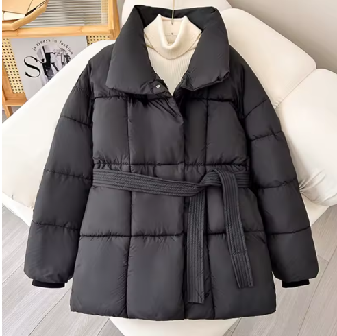 Belted Puffer Coat