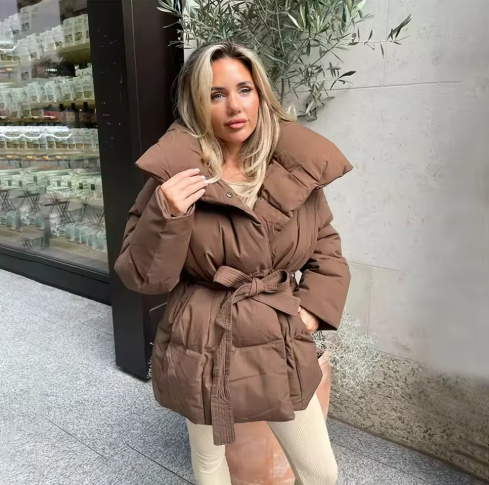 Belted Puffer Coat