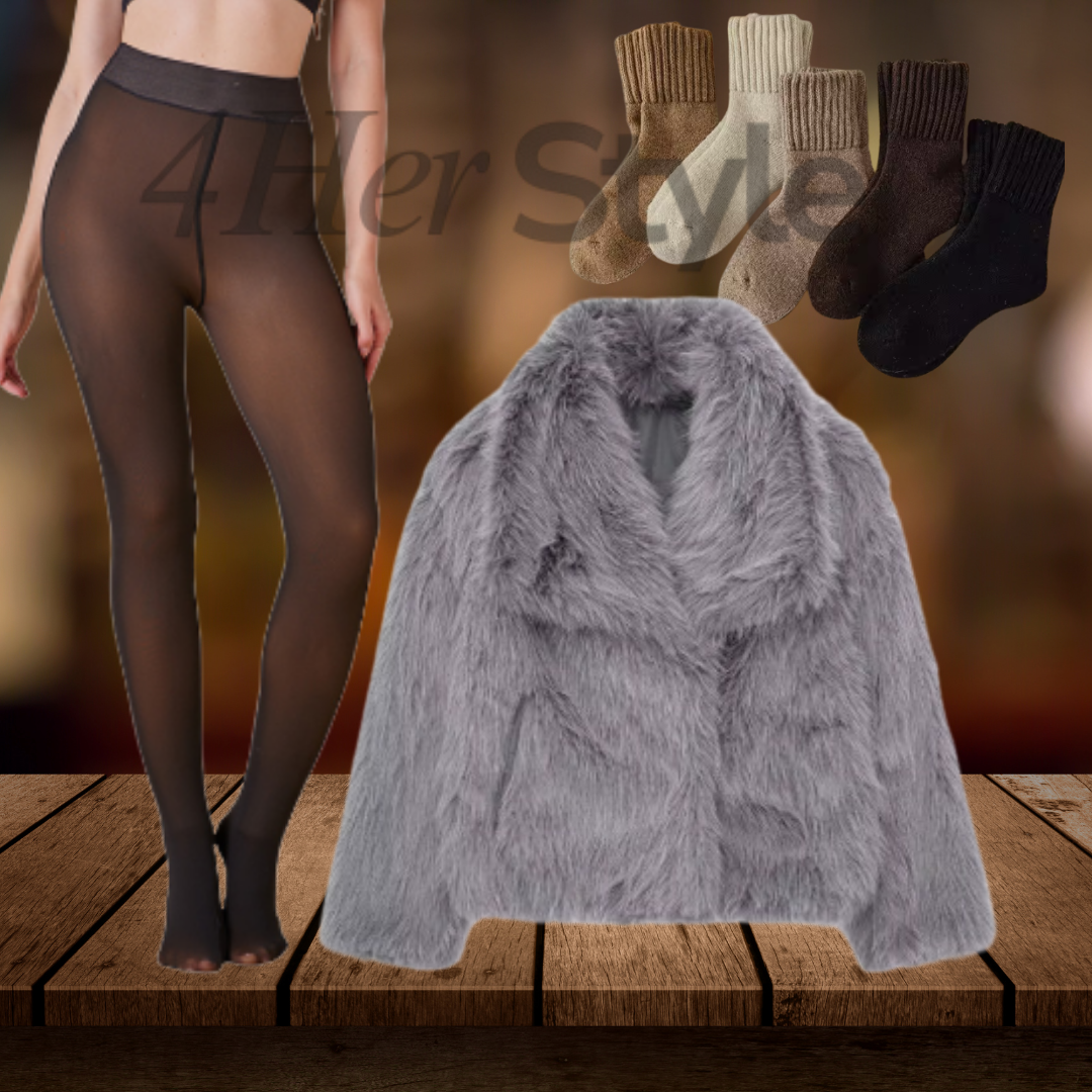 Winter Gift Set - Faux Fur Coat