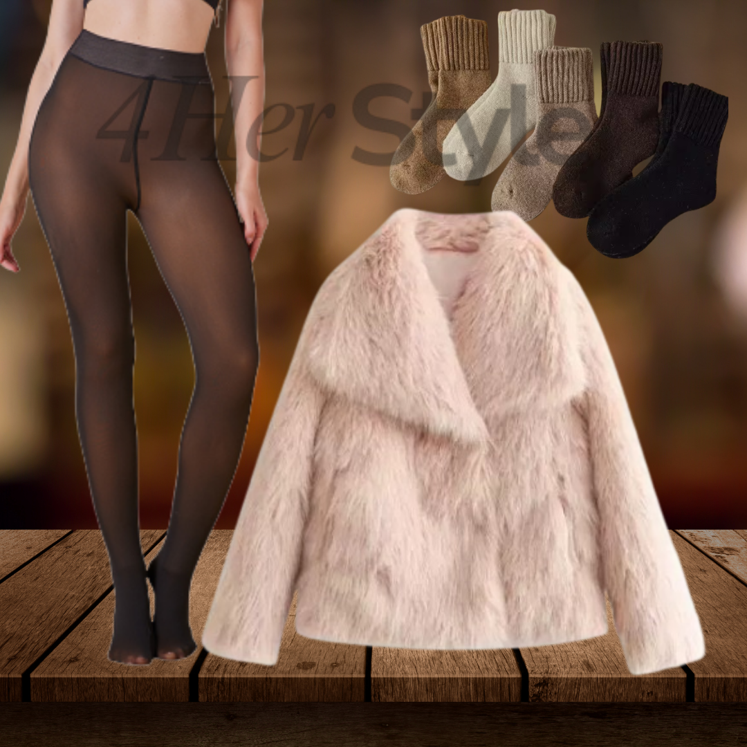 Winter Gift Set - Faux Fur Coat