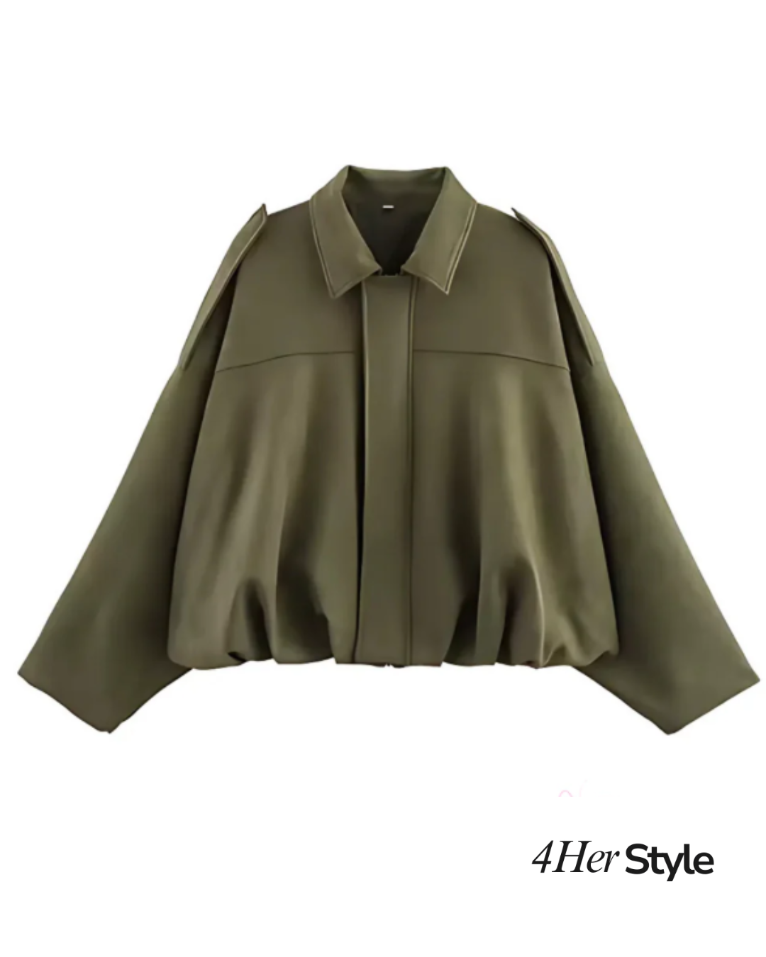 Oversized Suede Bomber Jacket