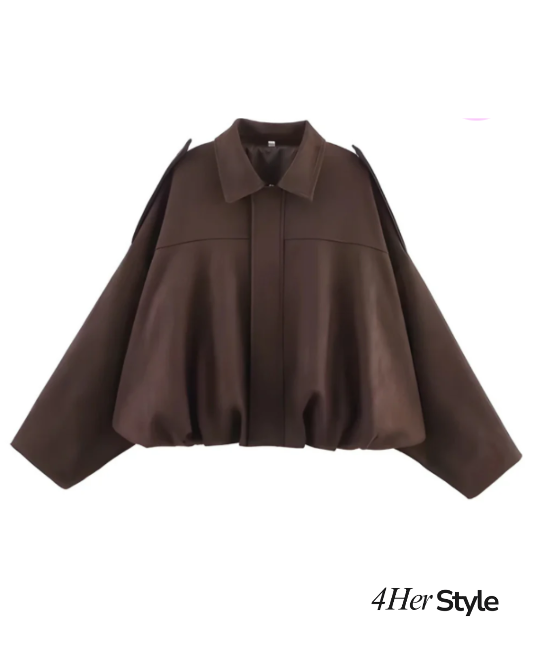 Oversized Suede Bomber Jacket